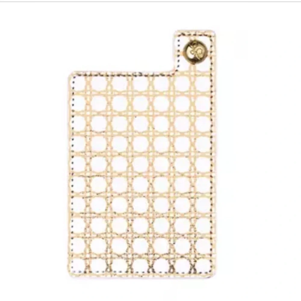 Lilly Pulitzer Expandable Phone Pocket in Gold Caning